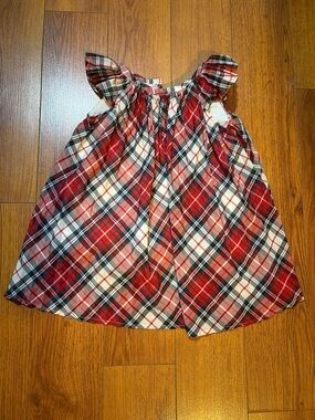 🍃3/$30 GAP Red Navy White Plaid Toddler Dress